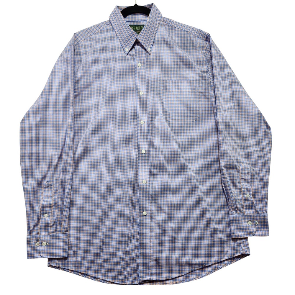 Lauren Ralph Lauren Button Down Shirt Men 16.5 34/35 Slim Fit Excellent Non Iron